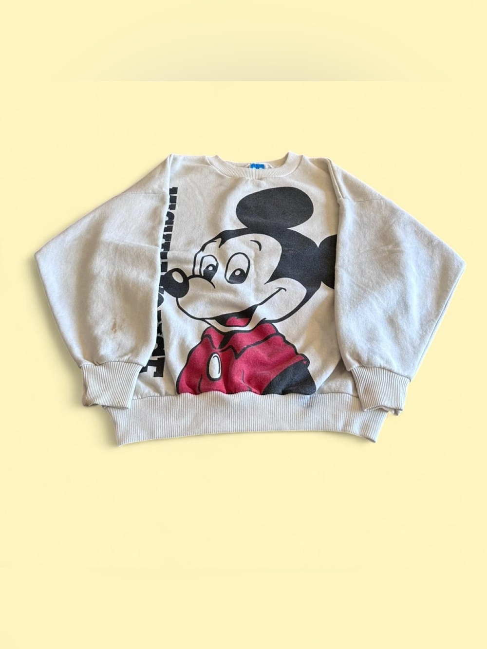 Vintage Disney Mickey Mouse Sweatshirt USA Made Large Oversized Front Back Print